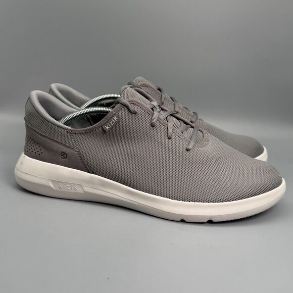Kizik Madrid Eco Men 13 WIDE Gray Knit Lace-Up Low Athletic Running Sneaker Shoe main image 10